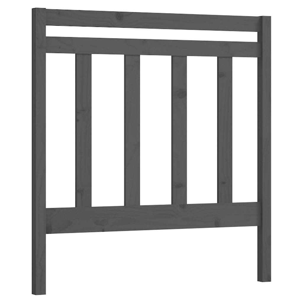 vidaXL Bed Headboard Grey 81x4x100 cm Solid Wood Pine