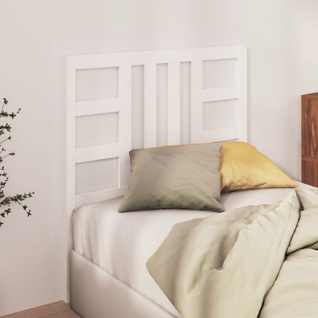 vidaXL Bed Headboard White 96x4x100 cm Solid Wood Pine