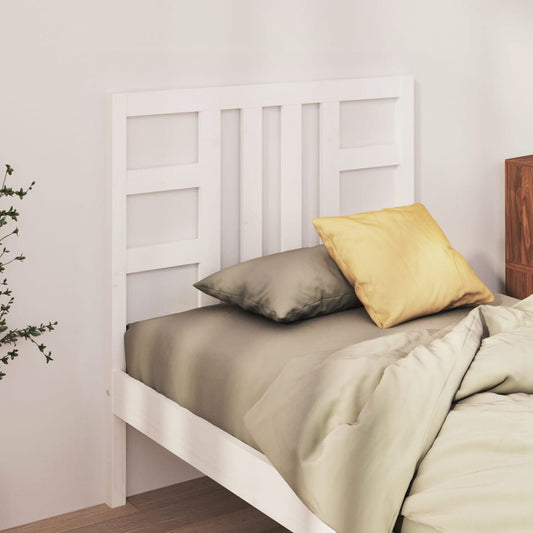 vidaXL Bed Headboard White 96x4x100 cm Solid Wood Pine