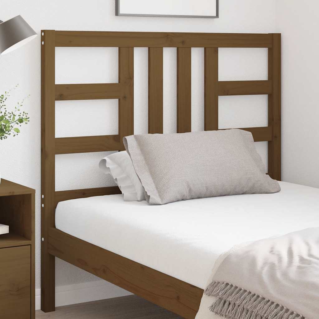 Bed Headboard Honey Brown 106x4x100 cm Solid Wood Pine