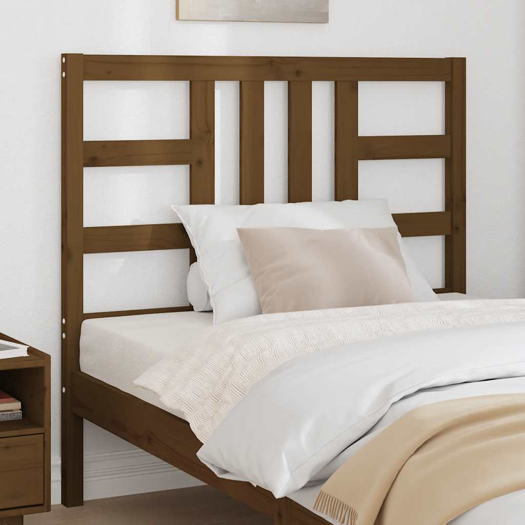 Bed Headboard Honey Brown 106x4x100 cm Solid Wood Pine