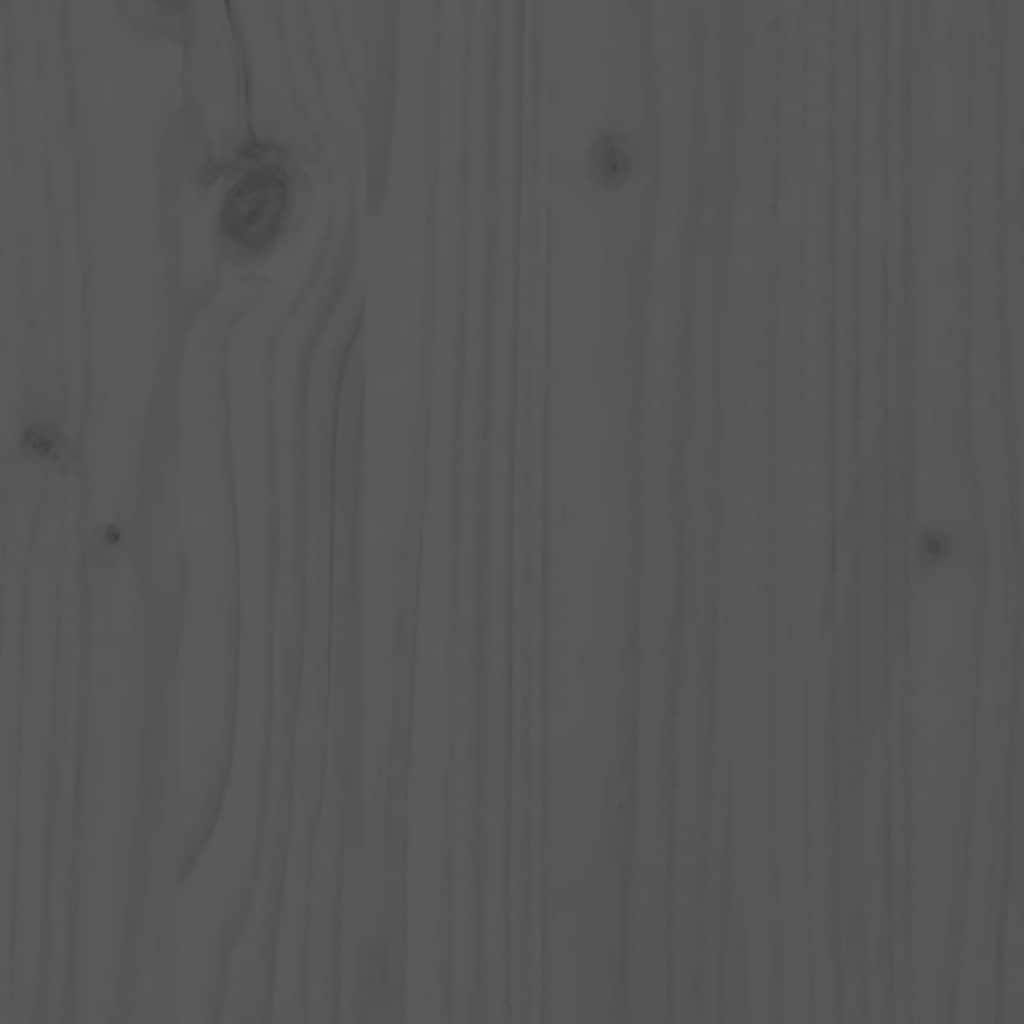 Bed Headboard Grey 146x4x100 cm Solid Wood Pine