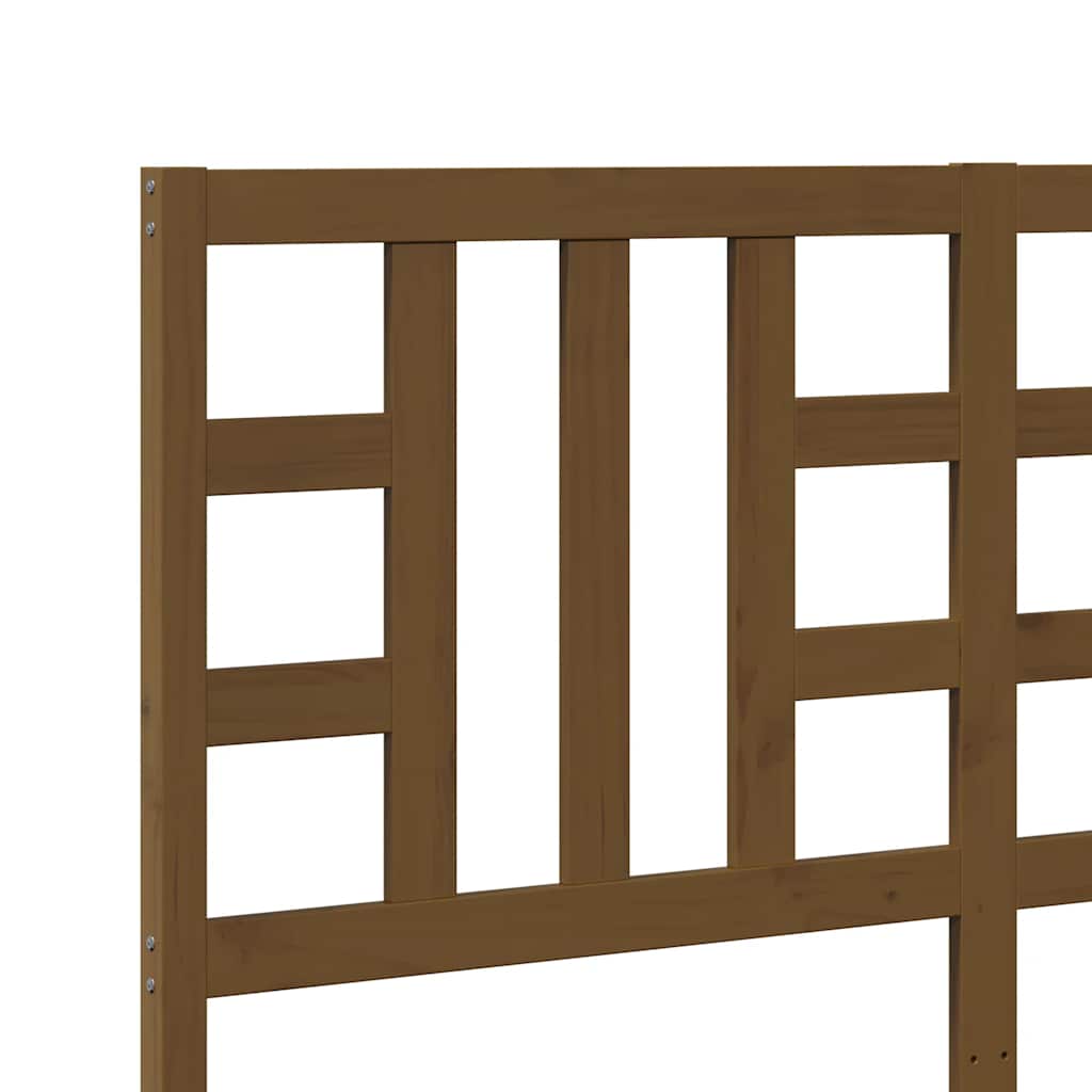 Bed Headboard Honey Brown 146x4x100 cm Solid Wood Pine