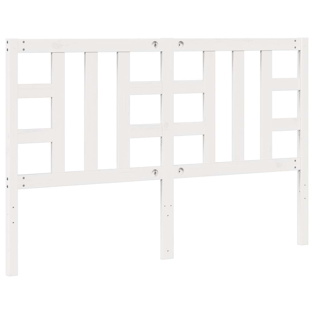 Bed Headboard White 156x4x100 cm Solid Wood Pine