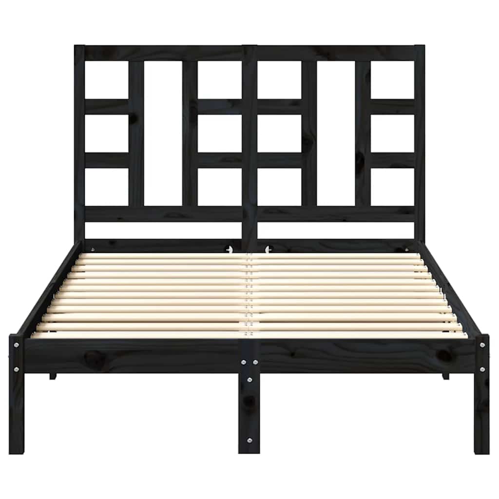 Bed Headboard Grey 206x4x100 cm Solid Wood Pine