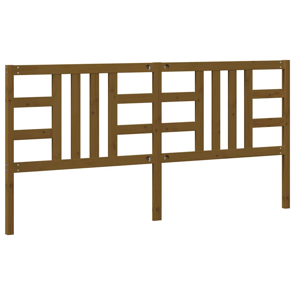 Bed Headboard Honey Brown 206x4x100 cm Solid Wood Pine