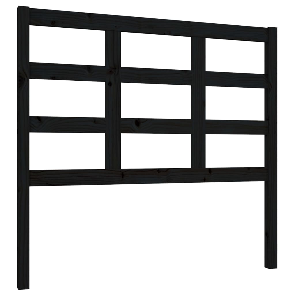 vidaXL Bed Headboard Black 105.5x4x100 cm Solid Wood Pine