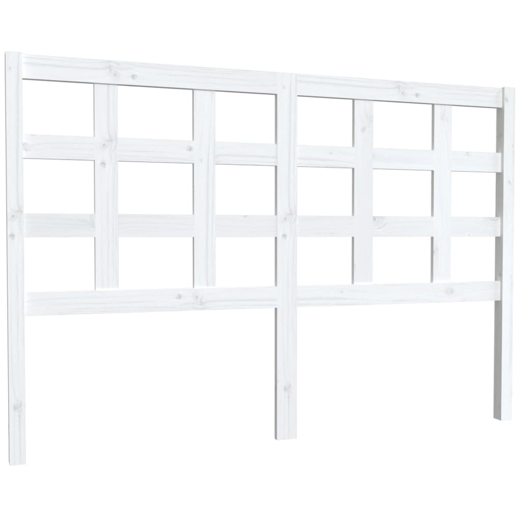 vidaXL Bed Headboard White 145.5x4x100 cm Solid Wood Pine