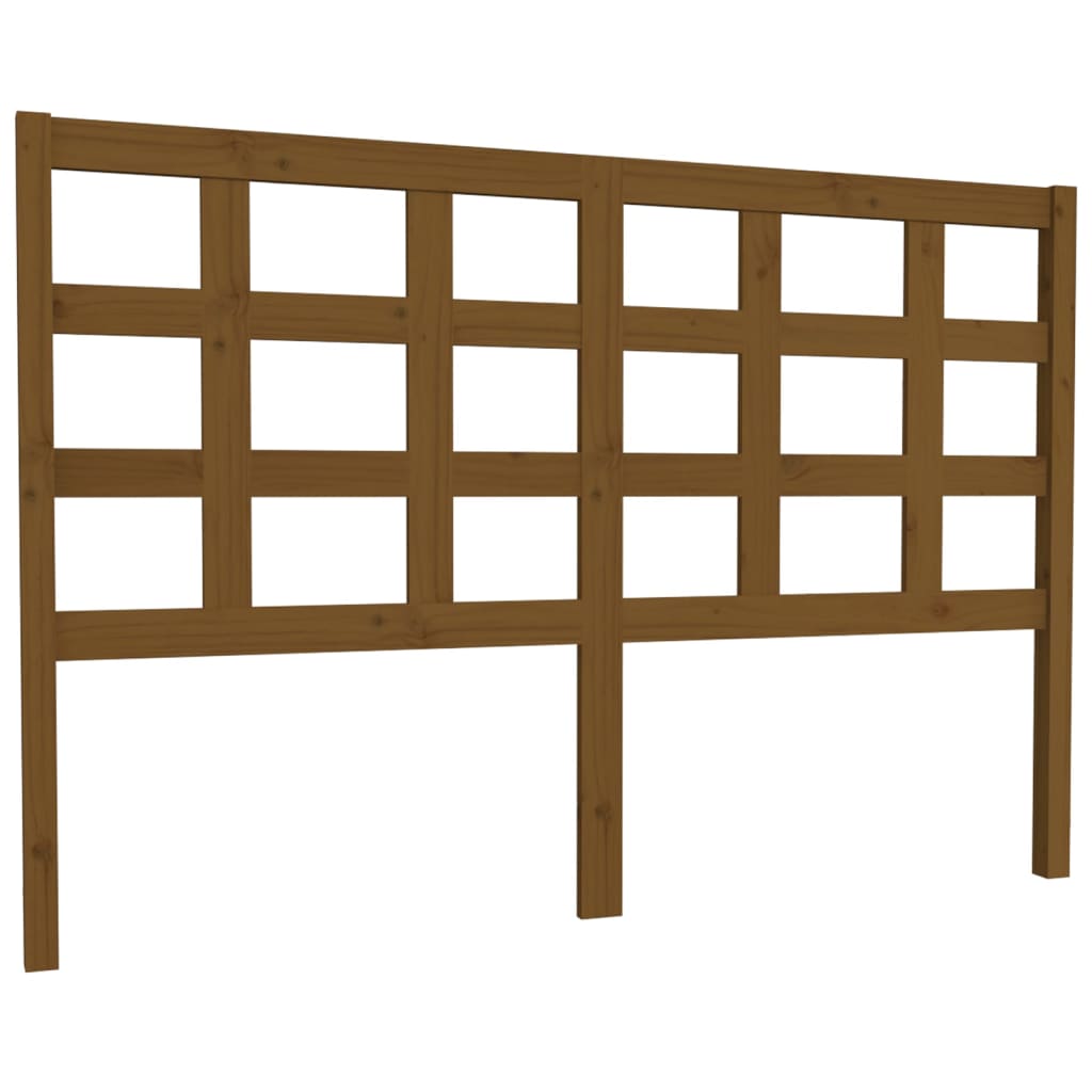 vidaXL Bed Headboard Honey Brown 145.5x4x100 cm Solid Wood Pine