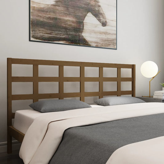 vidaXL Bed Headboard Honey Brown 205.5x4x100 cm Solid Wood Pine