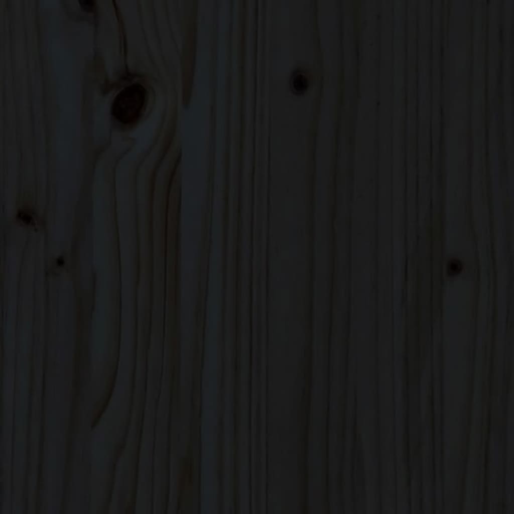 Bed Headboard | Black | Solid Pine Wood | Standard | Decorative Inlays