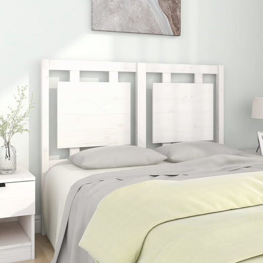 vidaXL Bed Headboard White 125.5x4x100 cm Solid Pine Wood