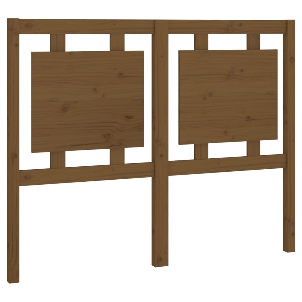 Bed Headboard Honey Brown 125.5x4x100 cm Solid Pine Wood