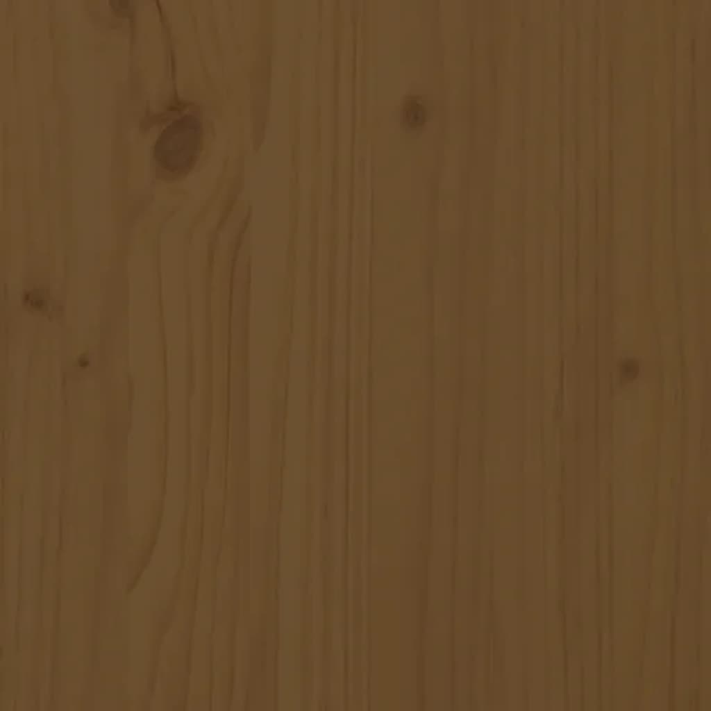 Bed Headboard Honey Brown 125.5x4x100 cm Solid Pine Wood