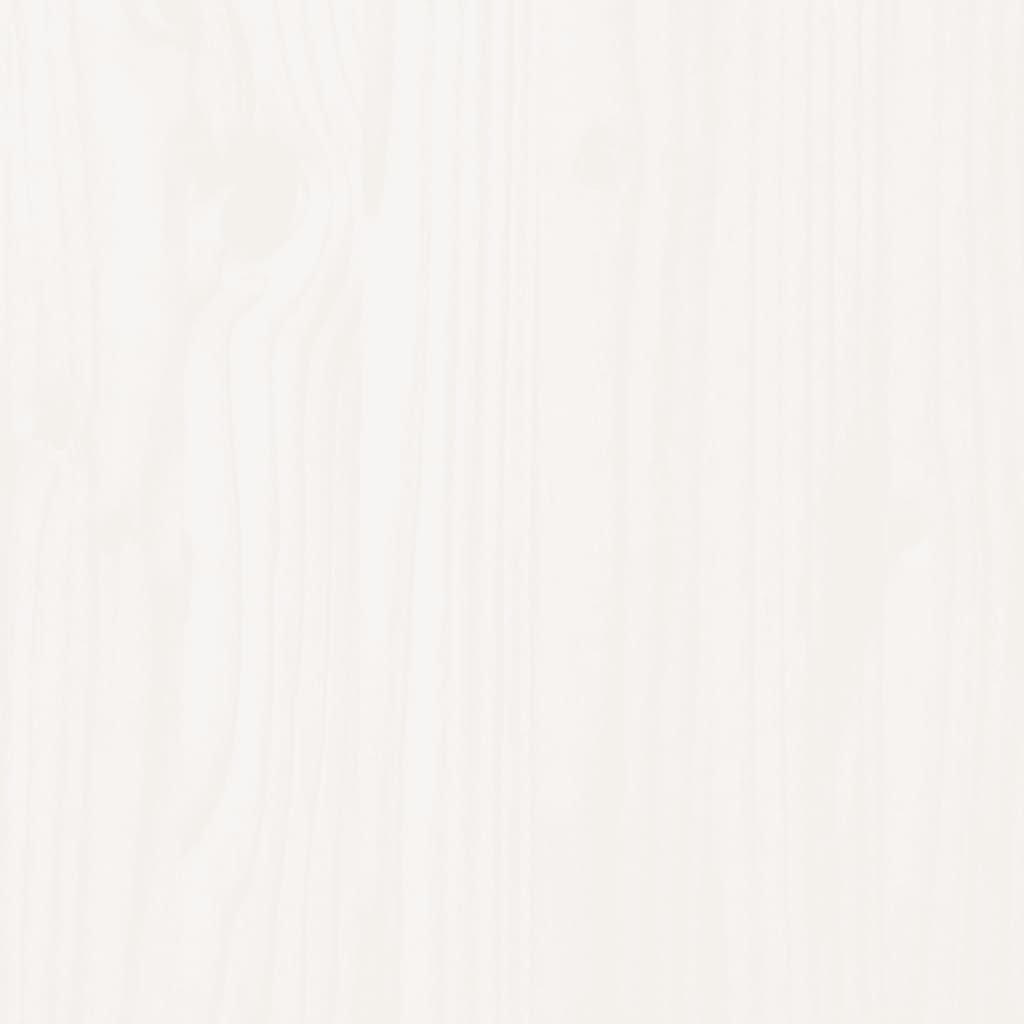 Bed Headboard White 205.5x4x100 cm Solid Pine Wood
