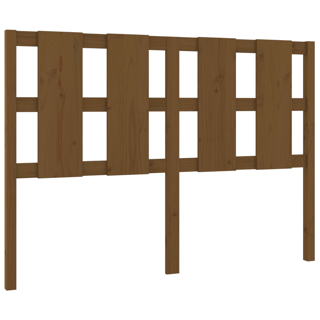 Bed Headboard Honey Brown 125.5x4x100 cm Solid Wood Pine
