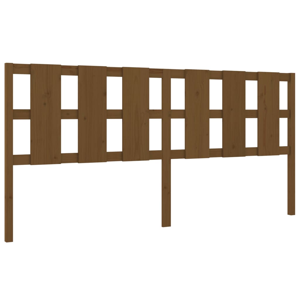 Bed Headboard Honey Brown 205.5x4x100 cm Solid Wood Pine