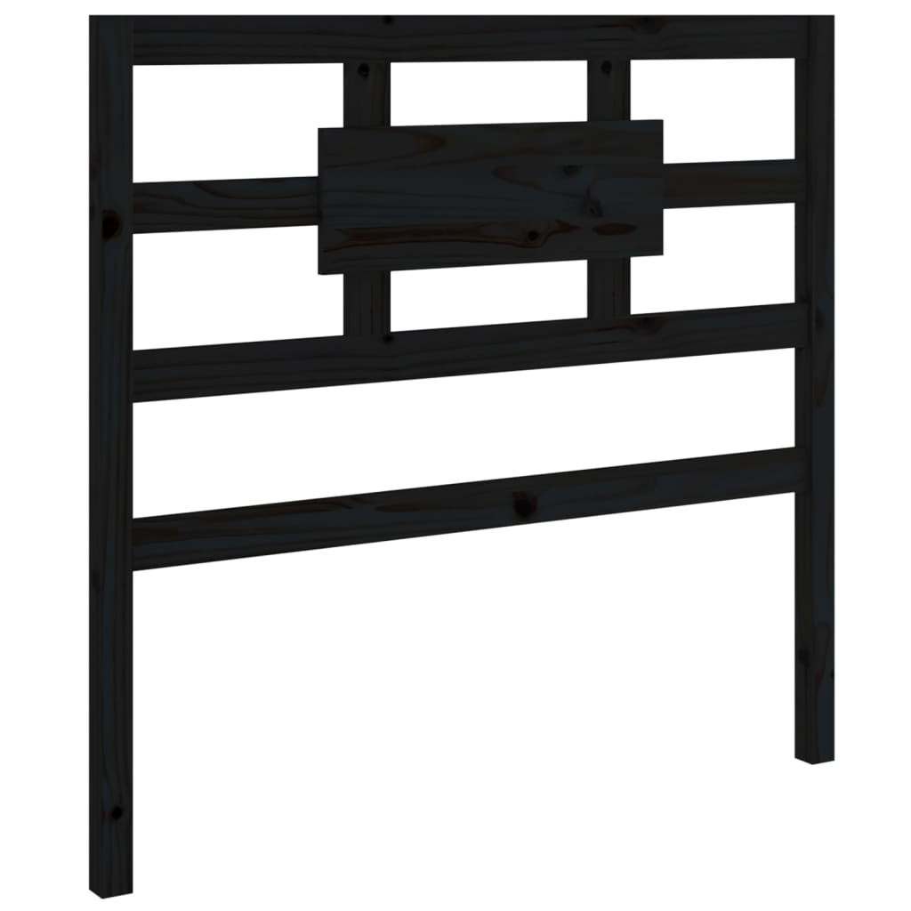 vidaXL Bed Headboard Black 80.5x4x100 cm Solid Wood Pine