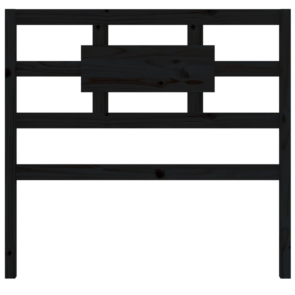 vidaXL Bed Headboard Black 80.5x4x100 cm Solid Wood Pine