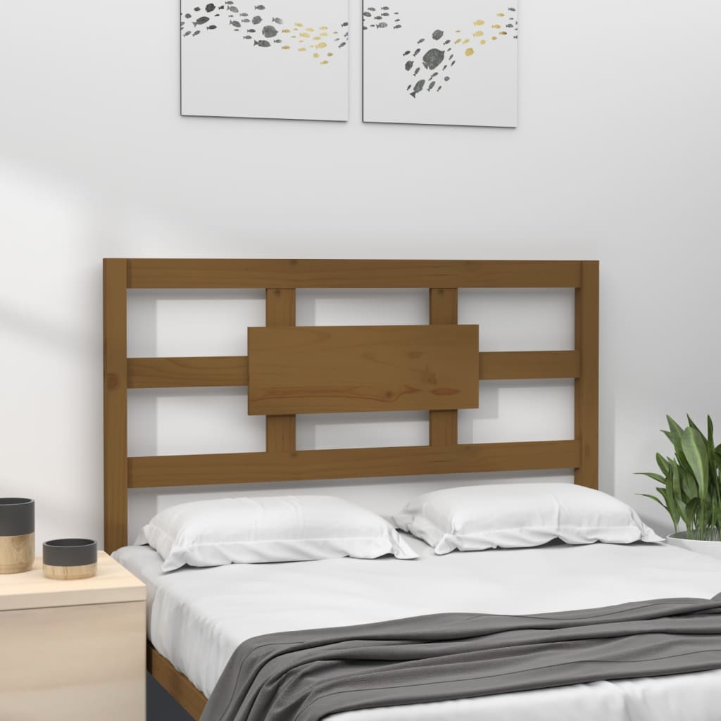 vidaXL Bed Headboard Honey Brown 95.5x4x100 cm Solid Wood Pine