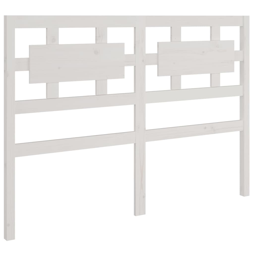 vidaXL Bed Headboard White 125.5x4x100 cm Solid Wood Pine