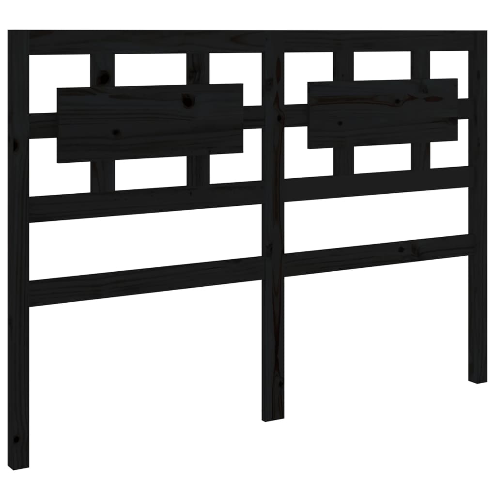 vidaXL Bed Headboard Black 140.5x4x100 cm Solid Wood Pine