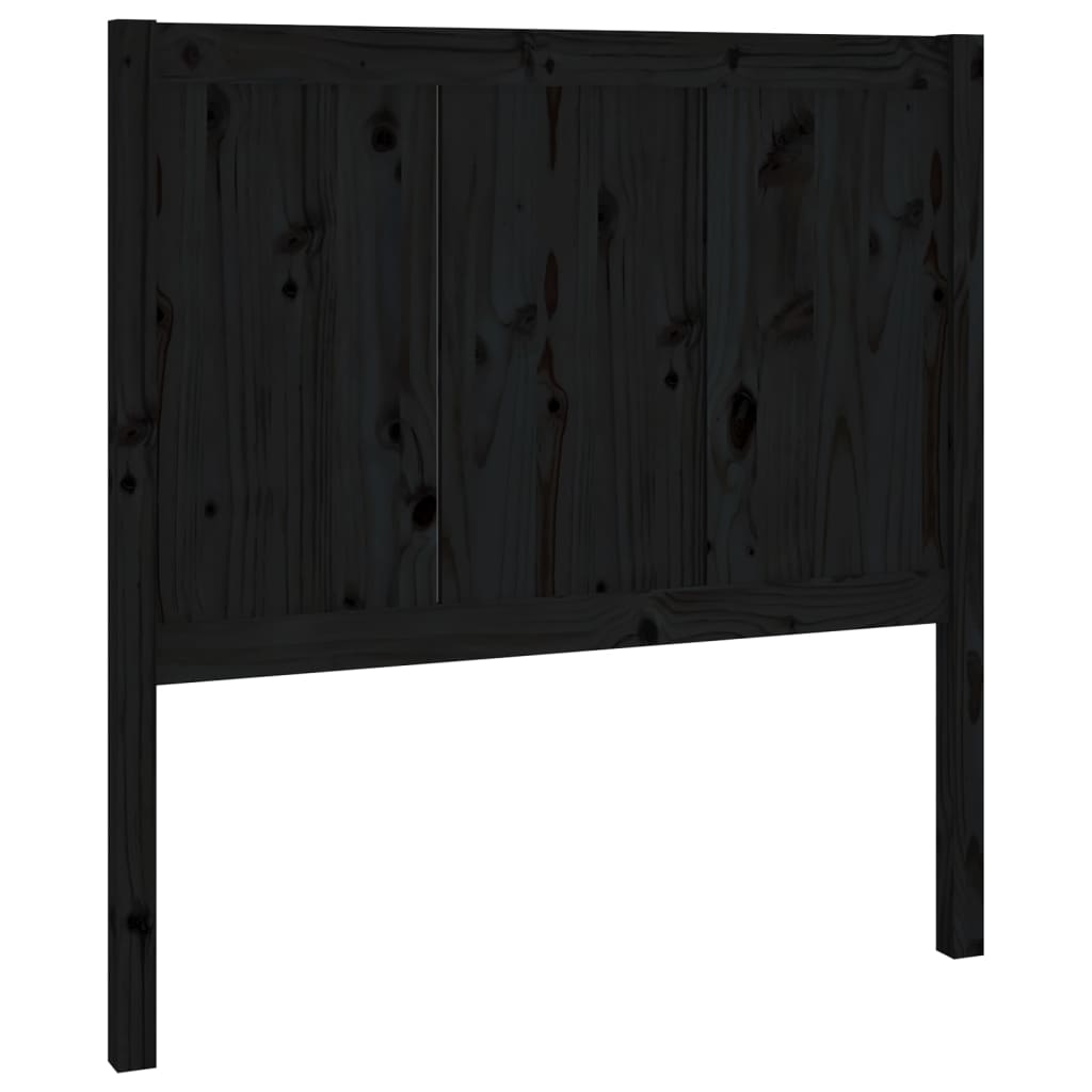 vidaXL Bed Headboard Black 95.5x4x100 cm Solid Pine Wood