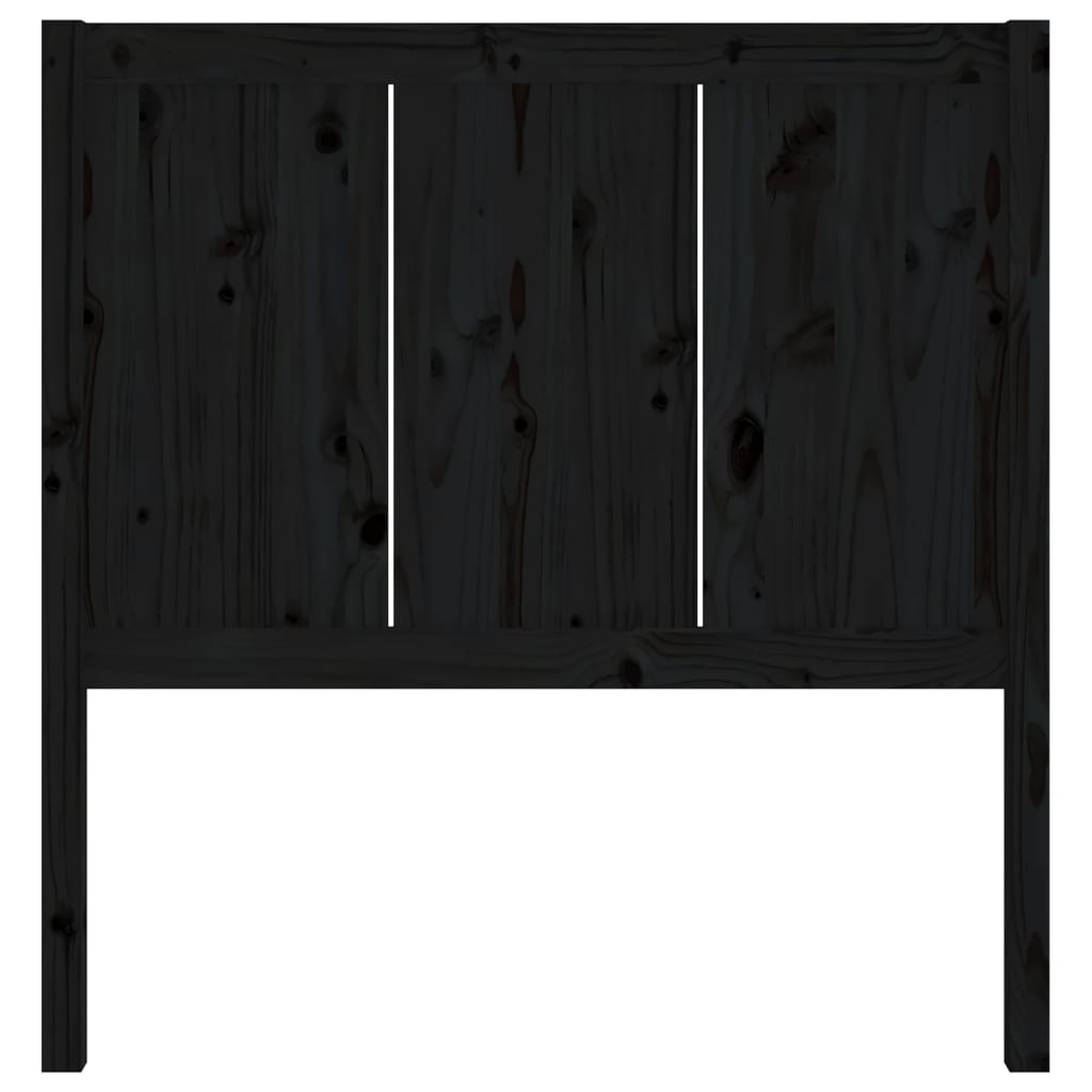 vidaXL Bed Headboard Black 95.5x4x100 cm Solid Pine Wood