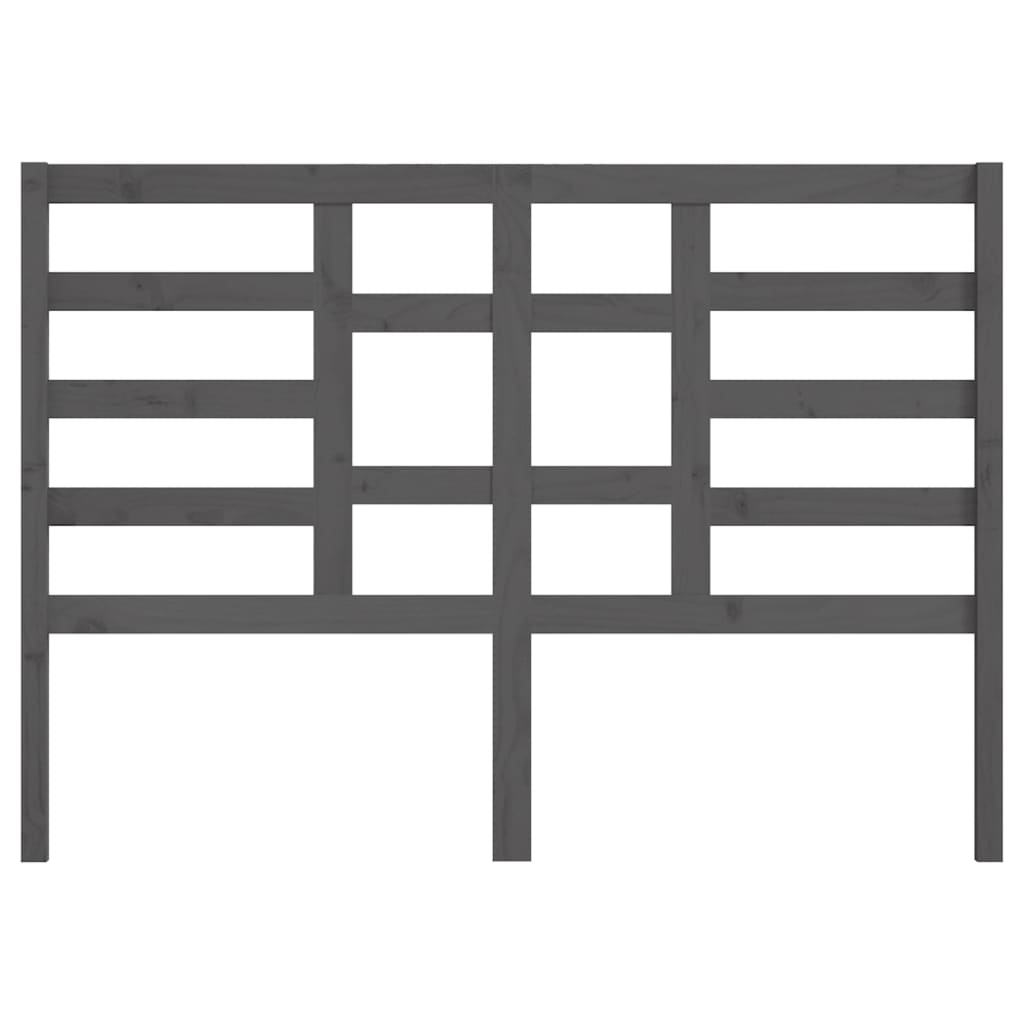 Bed Headboard Grey 166x4x104 cm Solid Wood Pine