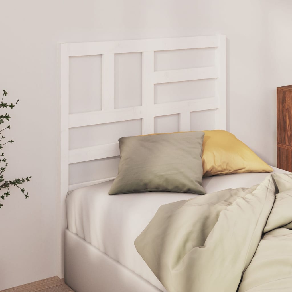 vidaXL Bed Headboard White 81x4x104 cm Solid Wood Pine