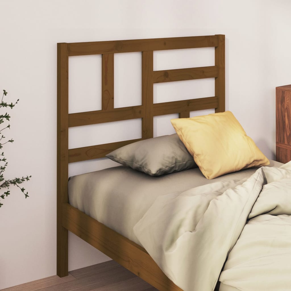 vidaXL Bed Headboard Honey Brown 96x4x104 cm Solid Wood Pine