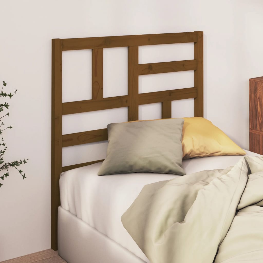 vidaXL Bed Headboard Honey Brown 96x4x104 cm Solid Wood Pine