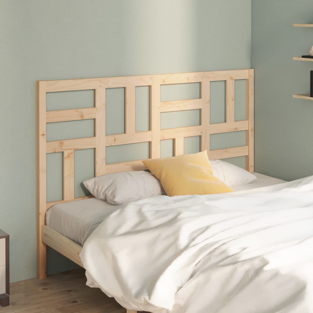 Bed Headboard 126x4x104 cm Solid Wood Pine