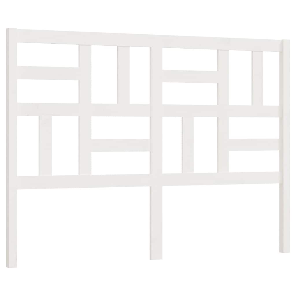 Bed Headboard White 146x4x104 cm Solid Wood Pine