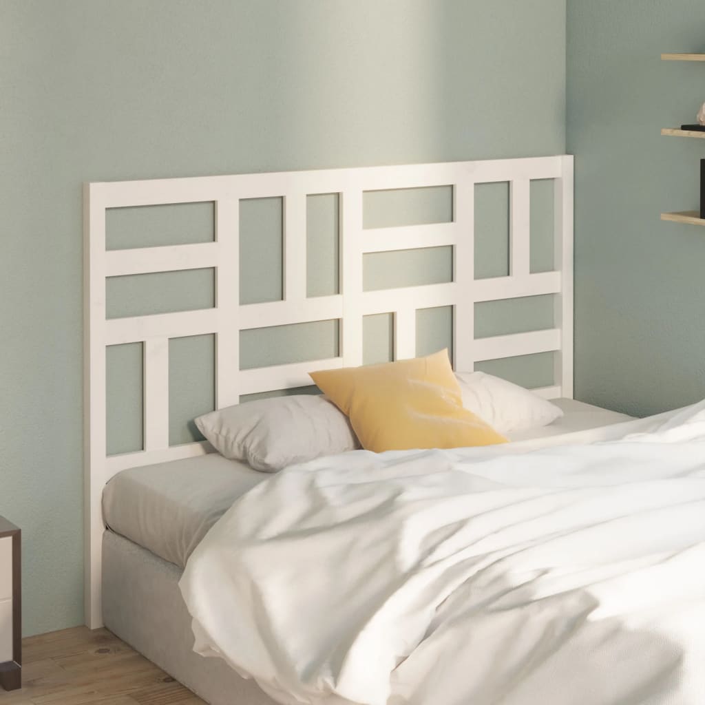 vidaXL Bed Headboard White 166x4x104 cm Solid Wood Pine