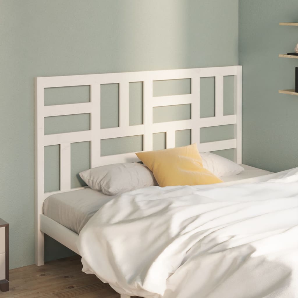 vidaXL Bed Headboard White 166x4x104 cm Solid Wood Pine