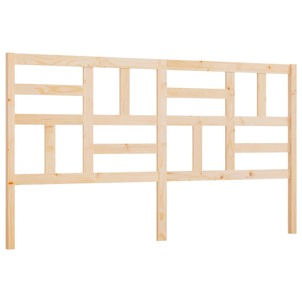 Bed Headboard 206x4x104 cm Solid Wood Pine