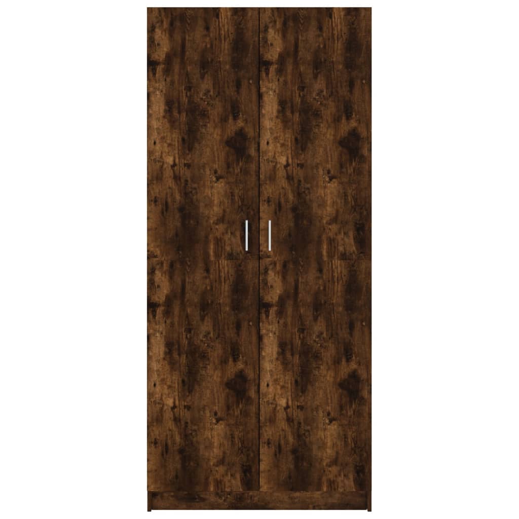 vidaXL Wardrobe Smoked Oak 80x50x180 cm Engineered Wood