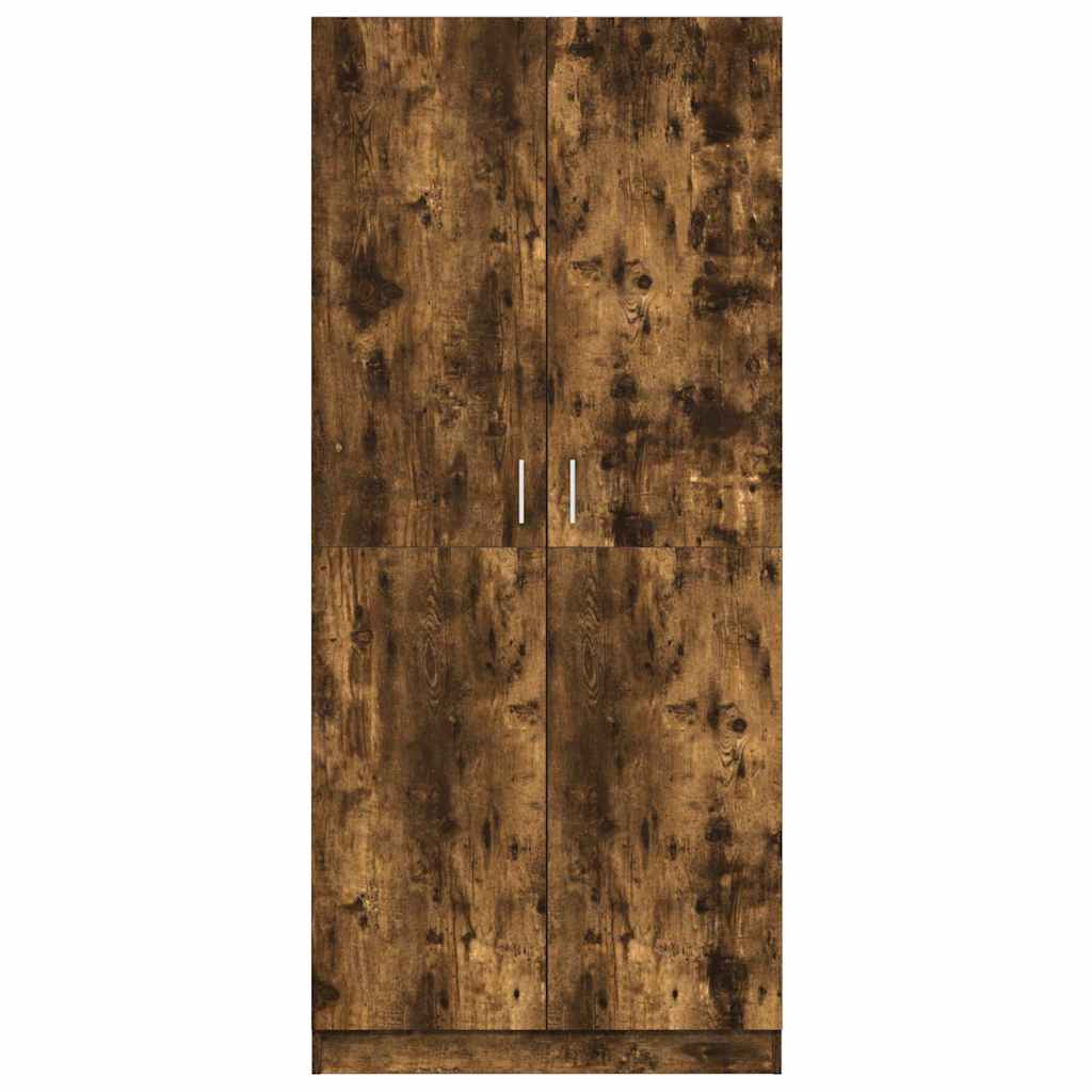 Wardrobe Smoked Oak 80x50x180 cm Engineered Wood