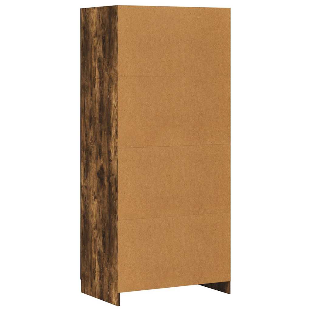 Wardrobe Smoked Oak 80x52x180 cm Engineered Wood