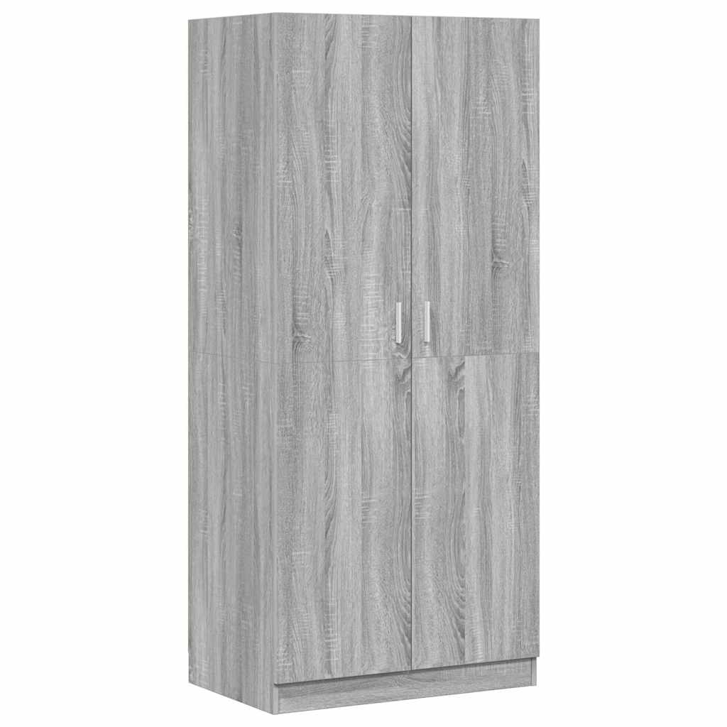 Wardrobe Grey Sonoma 80x52x180 cm Engineered Wood