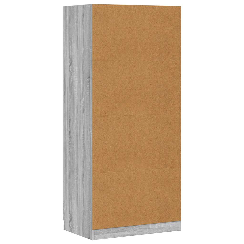 Wardrobe Grey Sonoma 80x52x180 cm Engineered Wood