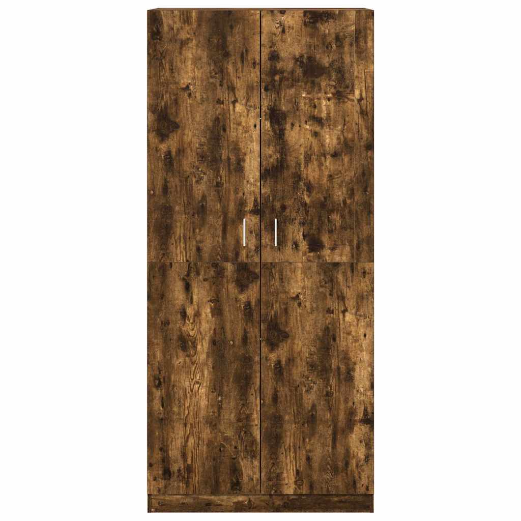 Wardrobe Smoked Oak 90x52x200 cm Engineered Wood