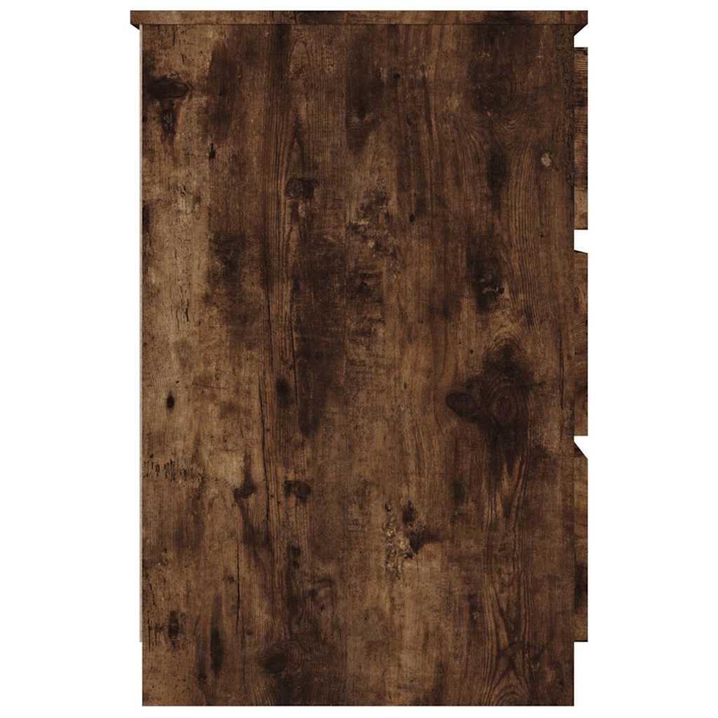 815438 vidaXL Writing Desk Smoked Oak 140x50x77 cm Engineered Wood