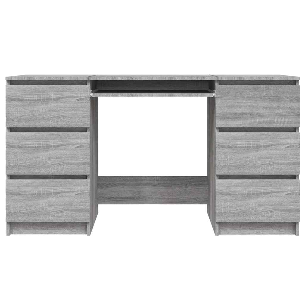 Writing Desk Grey Sonoma 140x50x77 cm Engineered Wood