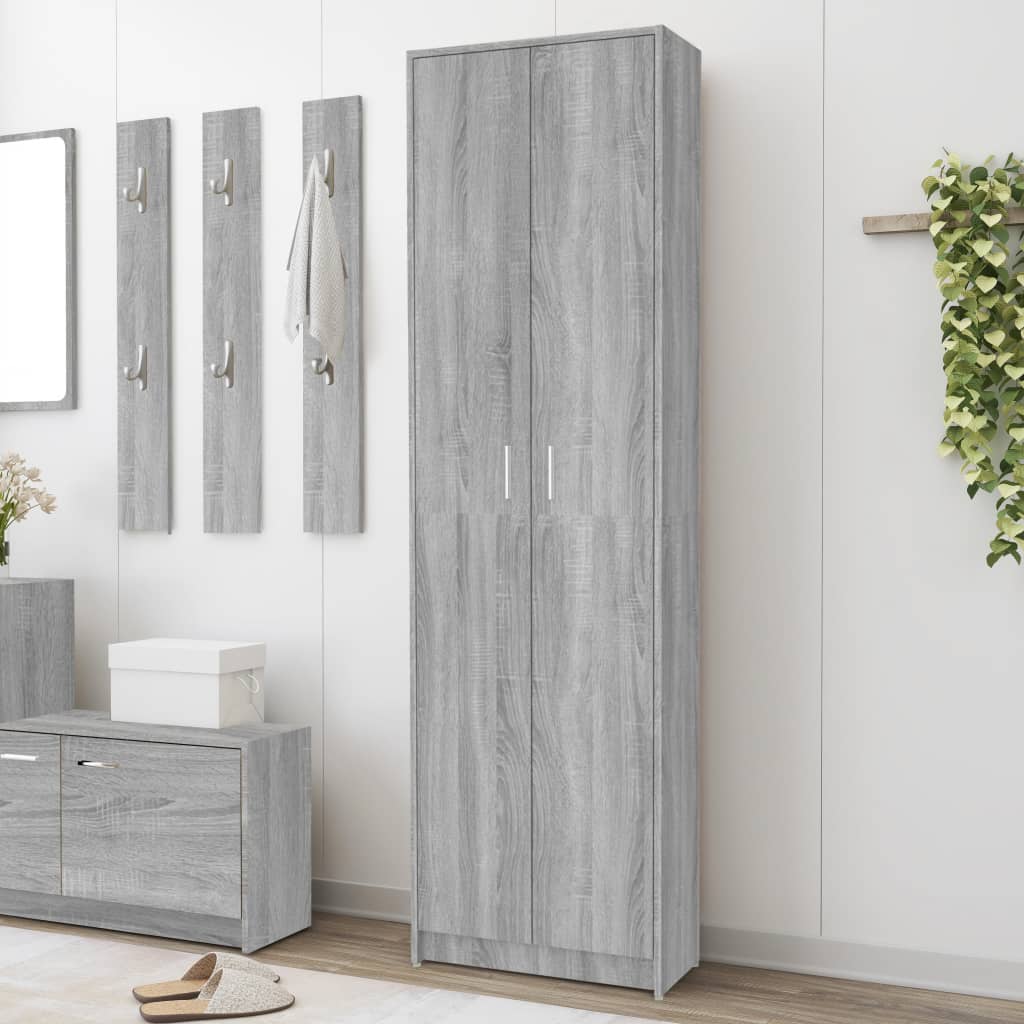 vidaXL Hallway Wardrobe Grey Sonoma 55x25x189 cm Engineered Wood