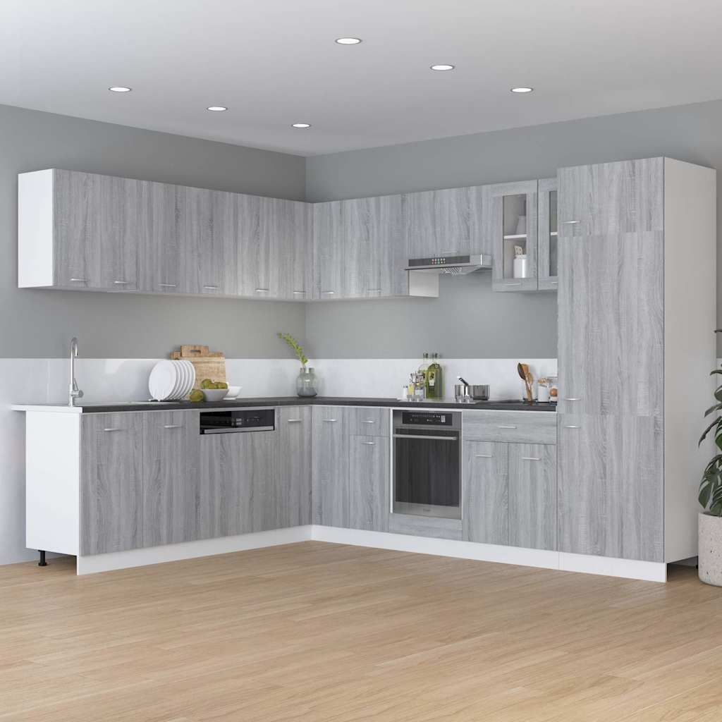 Refrigerator Cabinet "Lyon" Grey Sonoma 60x57x207 cm