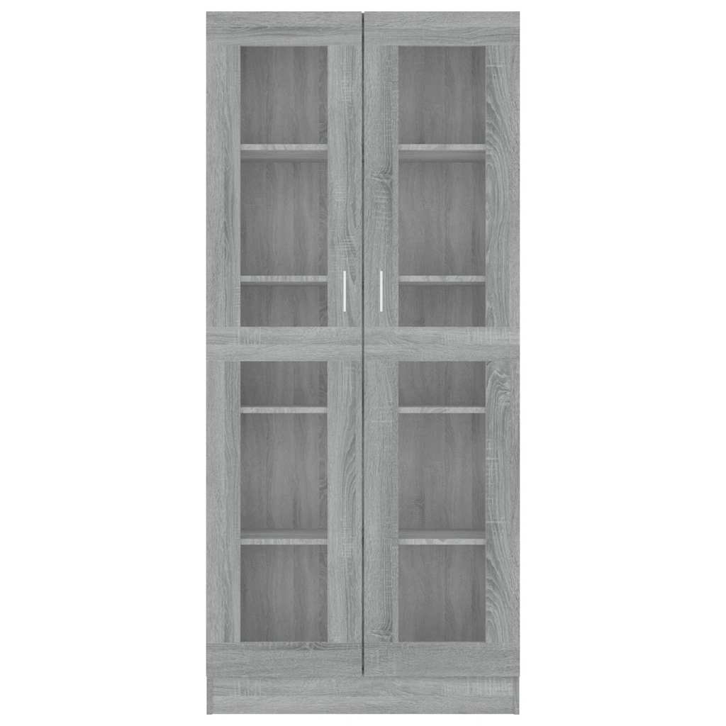 Vitrine Cabinet Grey Sonoma 82,5x30,5x185 cm Engineered Wood
