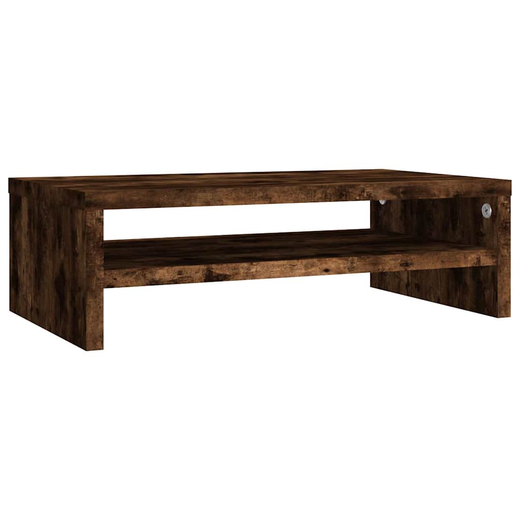 815267 vidaXL Monitor Stand Smoked Oak 42x24x13 cm Engineered Wood