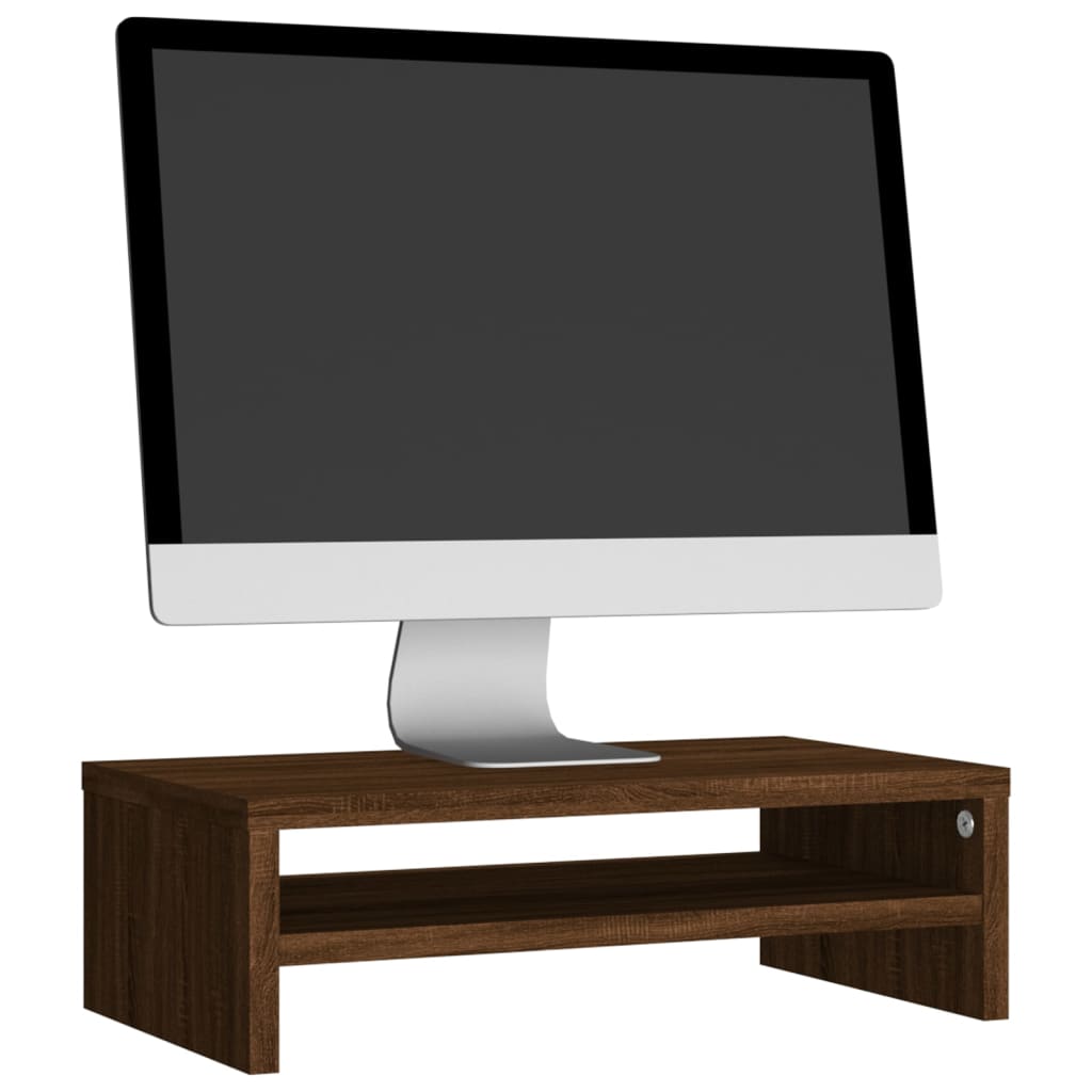 vidaXL Monitor Stand Brown Oak 42x24x13 cm Engineered Wood